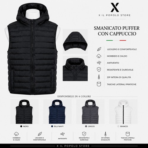 Smanicato uomo piumino - smanicato,